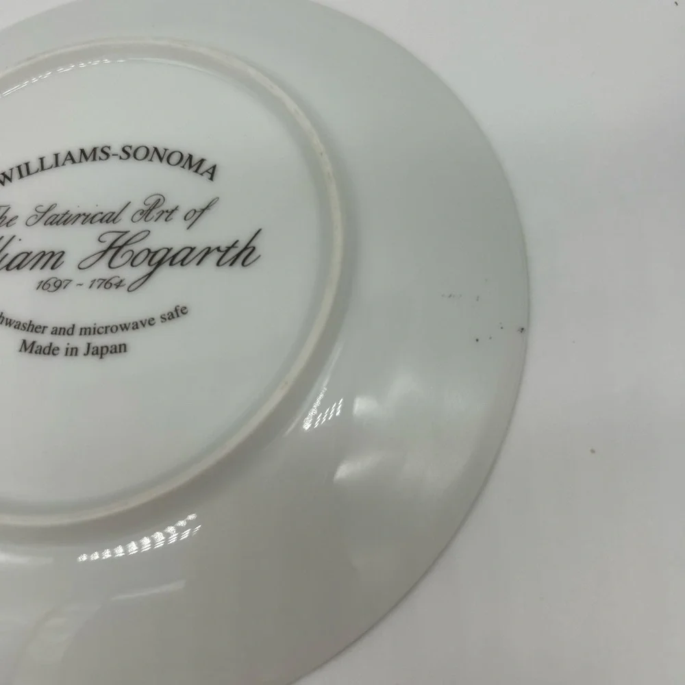 Williams Sonoma Satirical Art William Hogarth 18th Century Artist Snack Plates 4